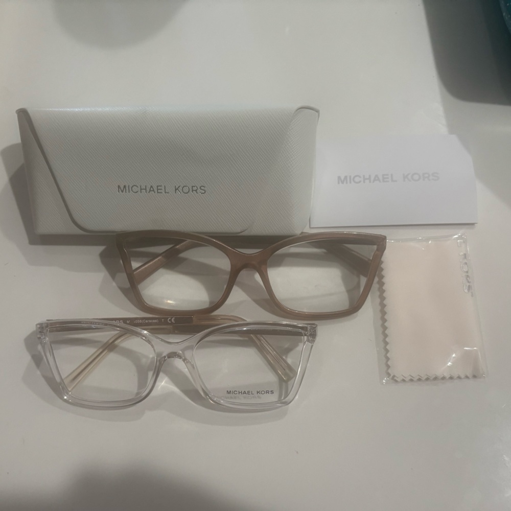 Michael Kors Rose Gold & Clear Cat-Eye Rx Frames